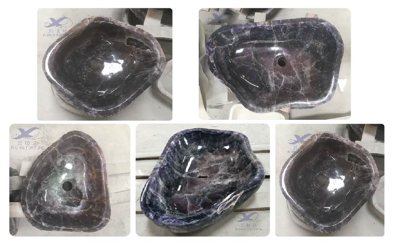 luxury purple onyx sink