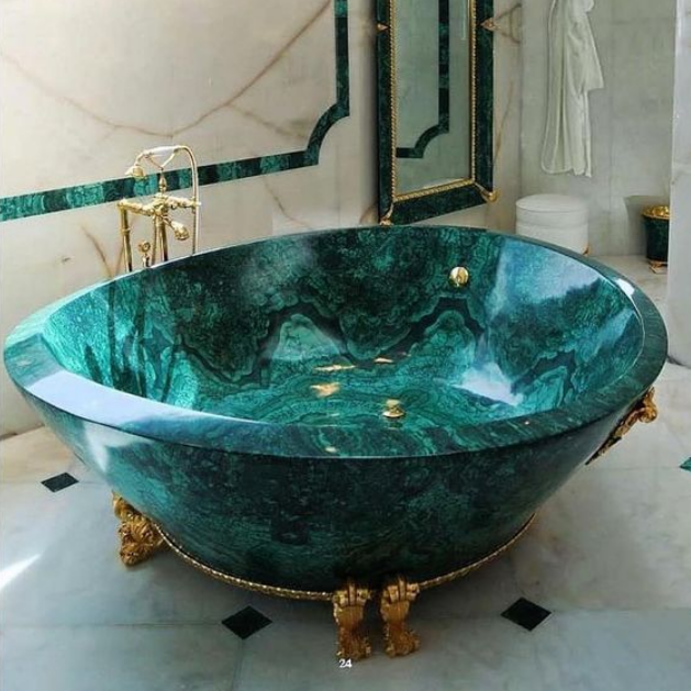 malachite bathtub