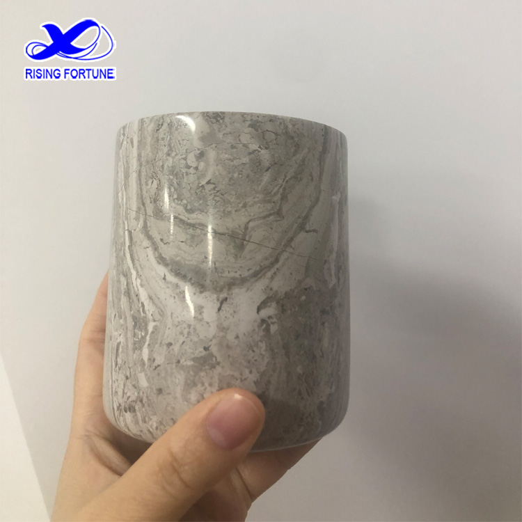 grey marble candle jars