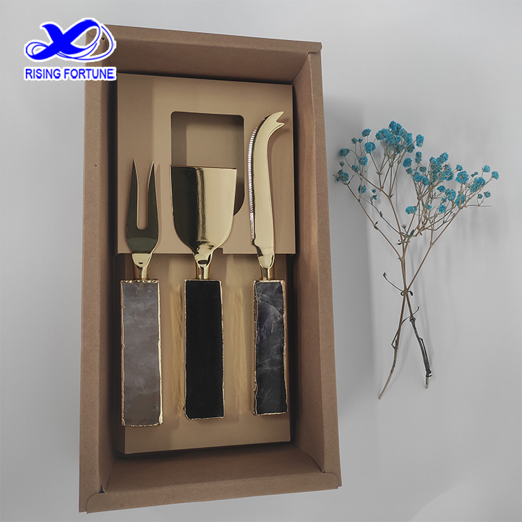 marble gold cutlery