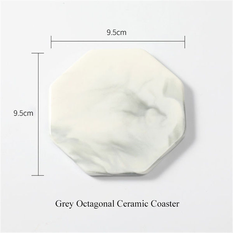 octagon ceramic coaster