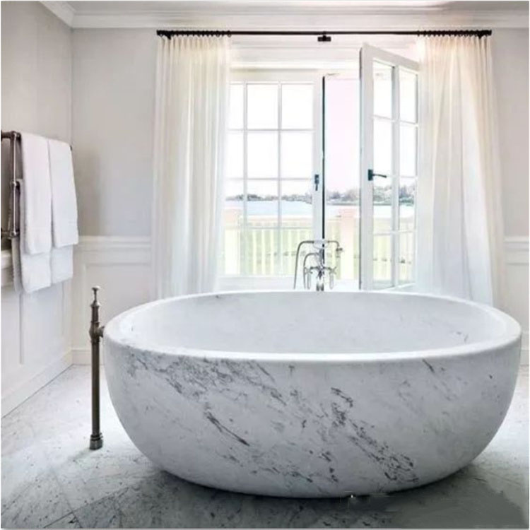 carrara marble bathtub