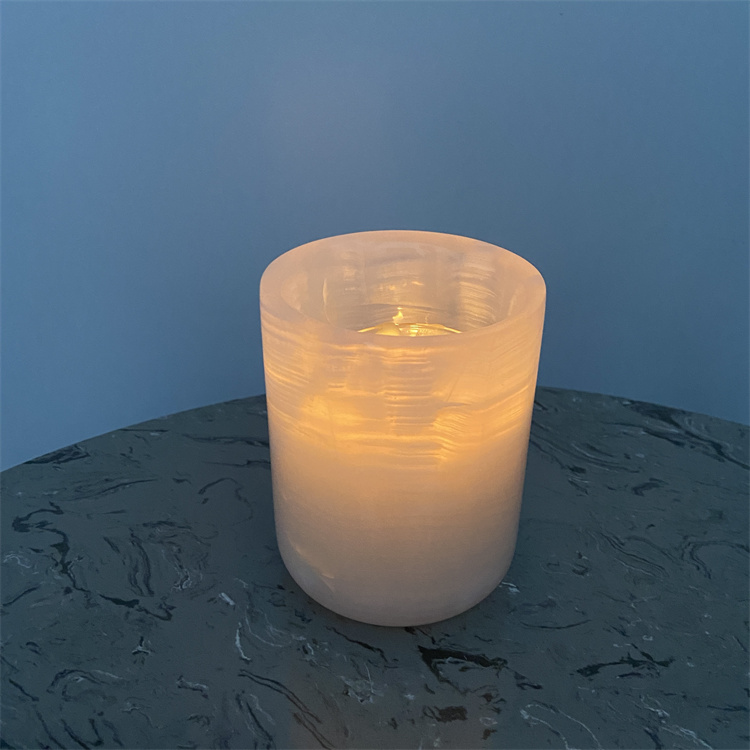 onyx candle jar with lid