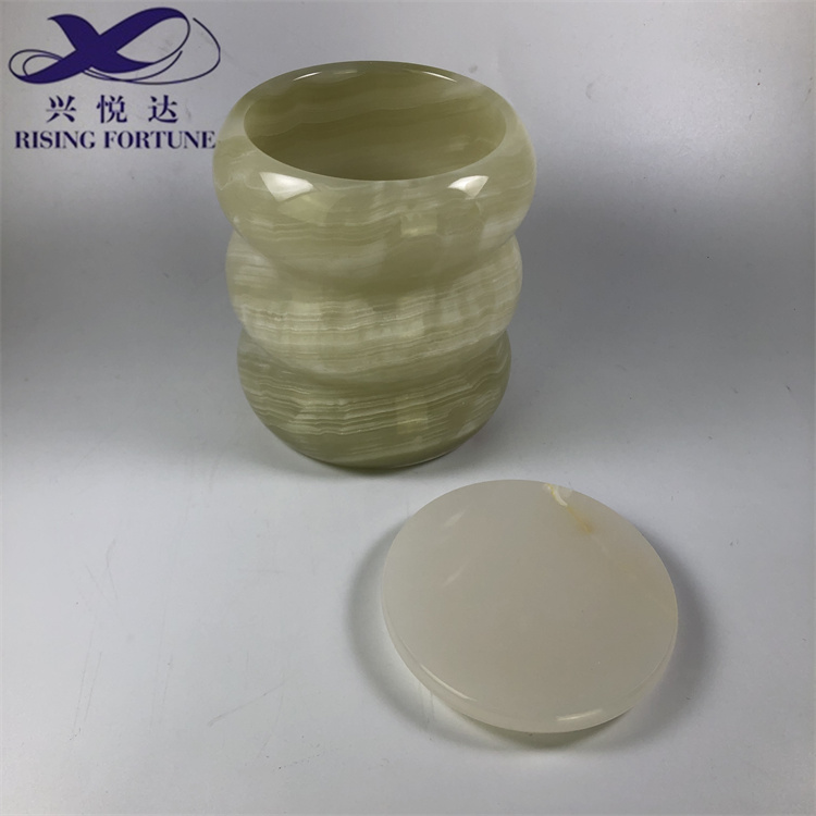 green Michelin onyx candle jar