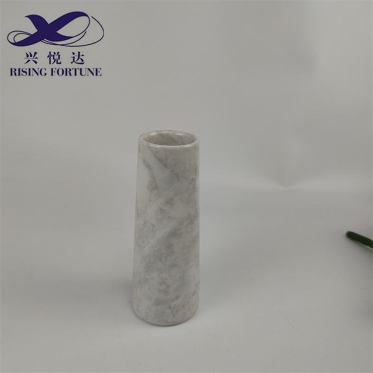 cylindrical marble vase