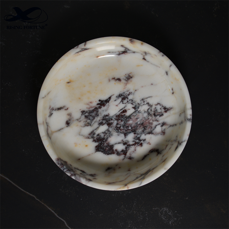 calacatta viola marble fruit bowl