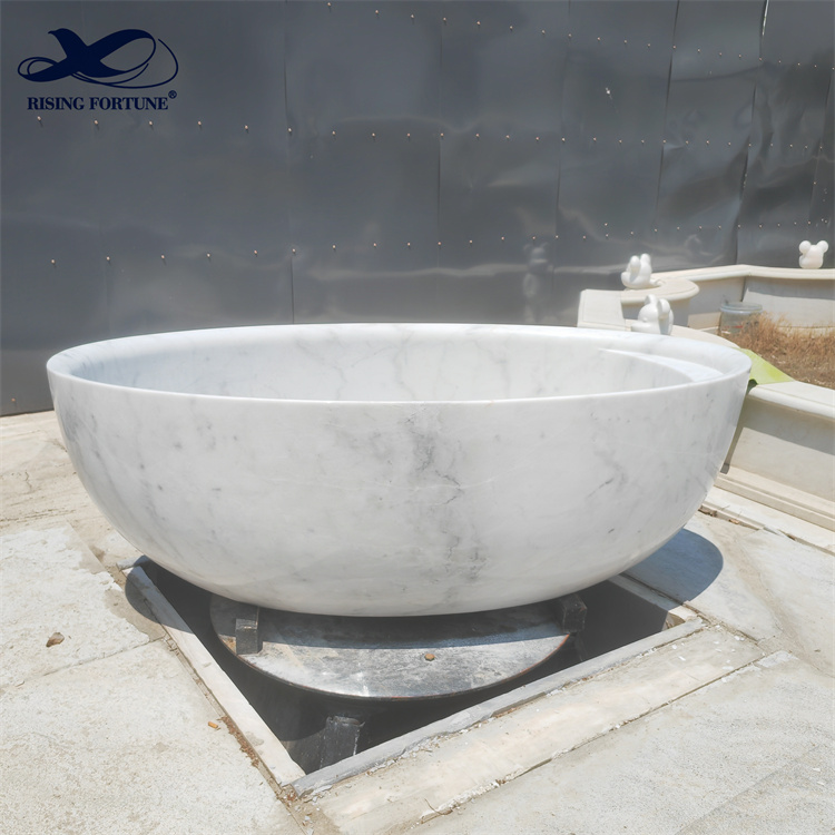 freestanding solid stone soaking river bath tub natural marble stone bathtub
