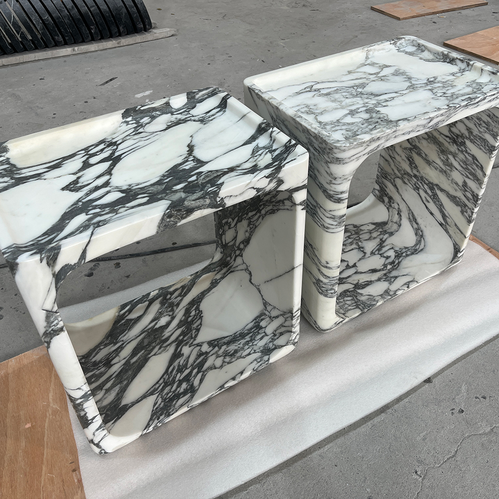Calacatta viola square marble coffee table
