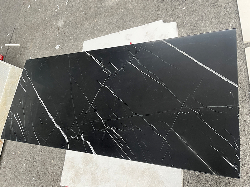 Marble and black coffee table