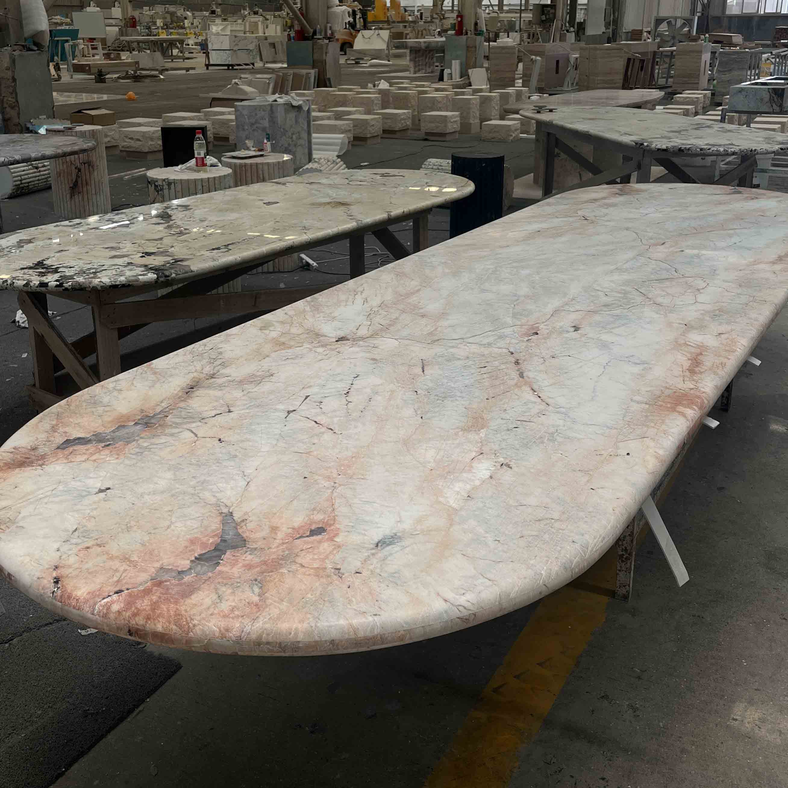 Four Seasons Pink Marble Table Top Table