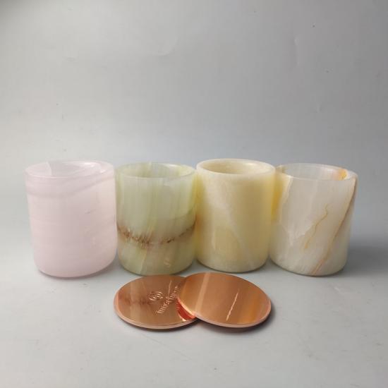 Onyx and Marble Candle Holder by Rising Fortune