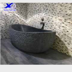 Oval granite natural stone bathtub