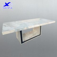 Modern white marble top dining table