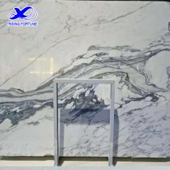 White marble with grey veins for interior decoration