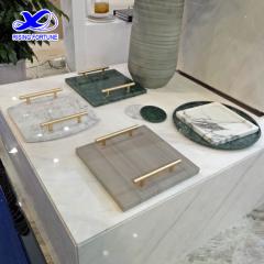 marble serving tray with handle