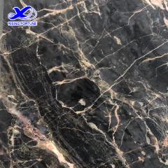Black marble with gold veins