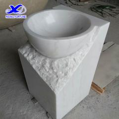 white marble sinks