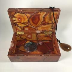 Agate stone box
