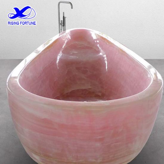 تخصيص الفاخرة اليشم الطبيعي الوردي onyx حوض السعر