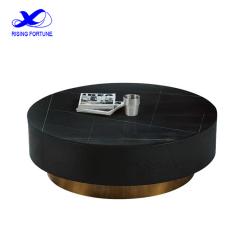 Modern Round Marble Top Coffee Table with Drawer Storage Function Center Table