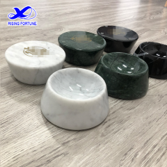 Small marble pet bowls for dog and cat in various colors