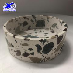 Custom Terrazzo Dog Food and Water Bowls in Different colors