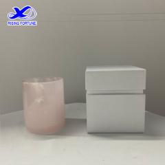 pink onyx candle jar with lid