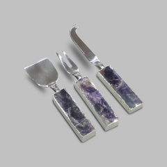 crystal cheese knife set