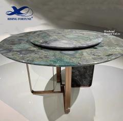 Luxury  Italian Natural Stone Modern Plinth Furniture Marble Dining Table