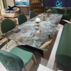 luxury morden minimalist marble top round dining table restaurant stone dining table set dining room table