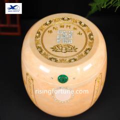 Natural Marble Stone Ash Urn Funerary Urns Pure White Marble Onyx