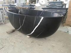 Freestanding Bath Tub China Black Marquina Marble Bathtub for Sale