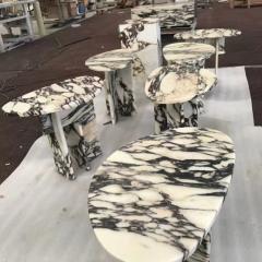 RF-ViolaPlinth Design Calacatta Viola Marble Coffee Table