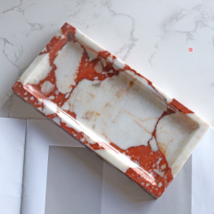 RF-Customized Size Calacatta Viola Marble Decorative Rectangular Tray