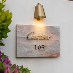 RF-Marble Engraved Custom House Number Brass Numbers Suspended Fonts Vintage Wall Sign
