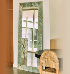 RF-Luxury Onyx & Marble Irregular Full Length Mirror for Interior Decoration
